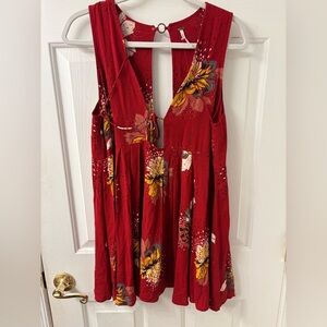 FREE PEOPLE DAY PRINT SZ XS TIMIC TOP OR DRESS EUC